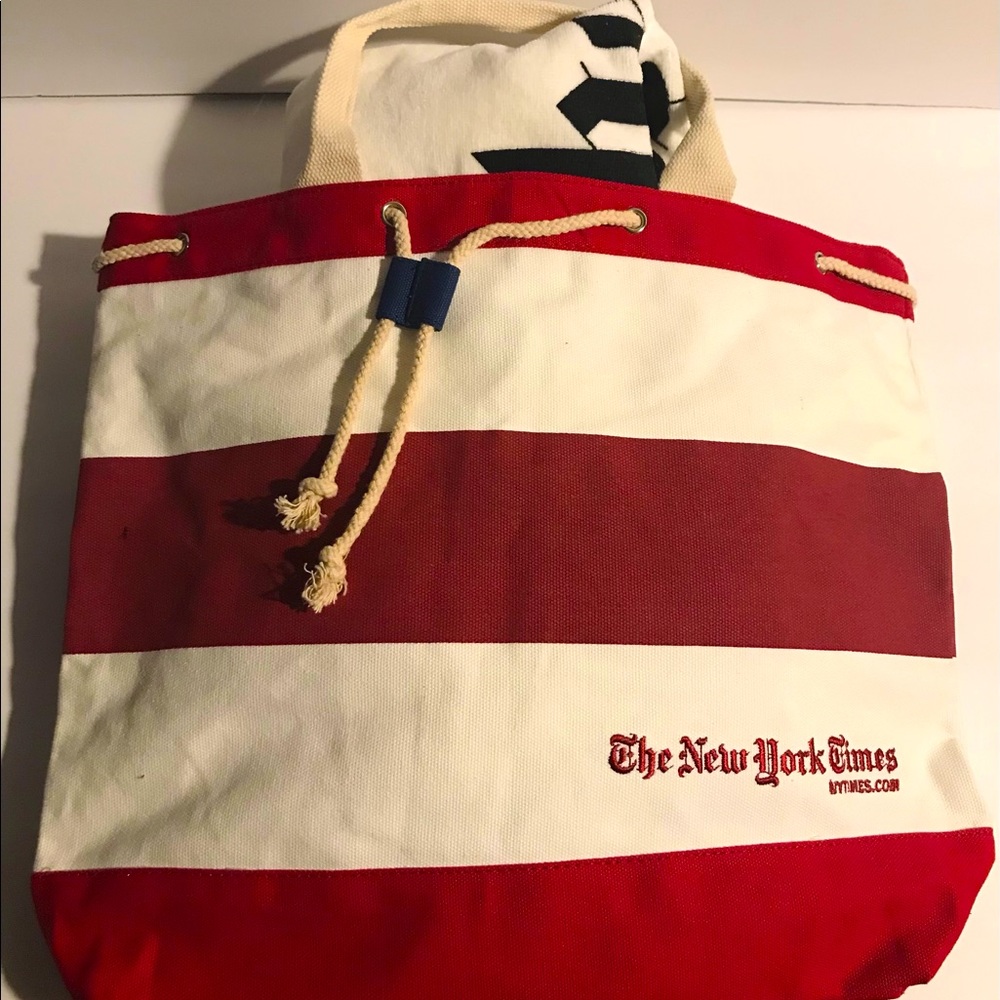 Beach Bag New York Times Canvas Tote and Beach towel set. Brand New!!